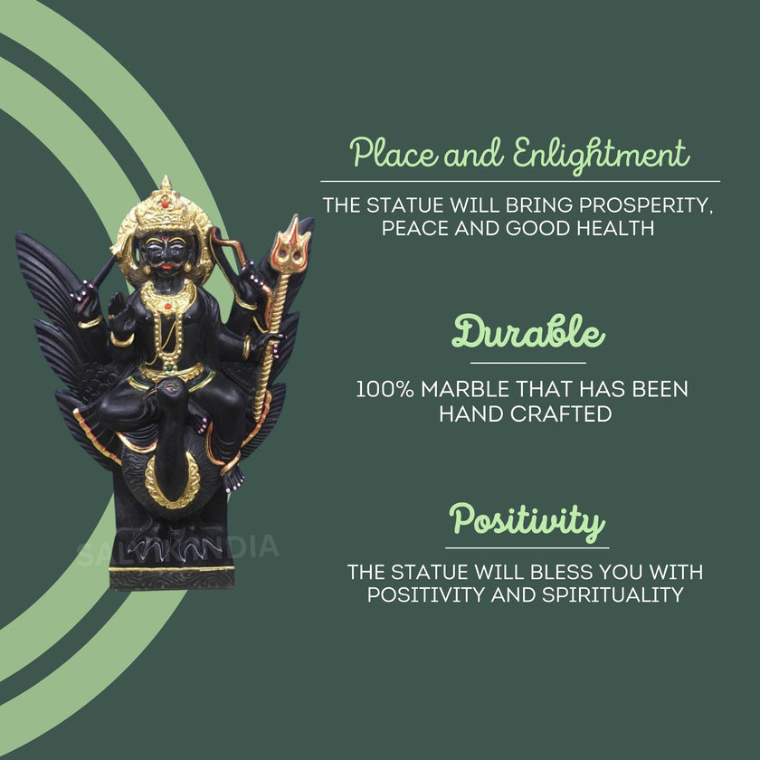 Black Marble Shani Dev Murti