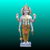 White Marble Vishnu Idol – Handcrafted Makrana Marble Design
