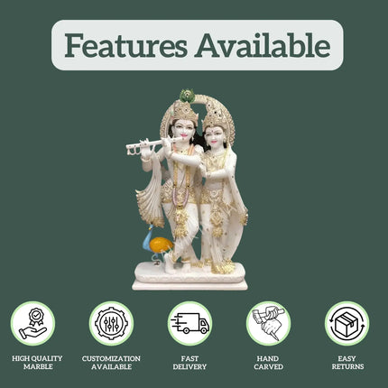 Radha Krishna Marble Idol 1