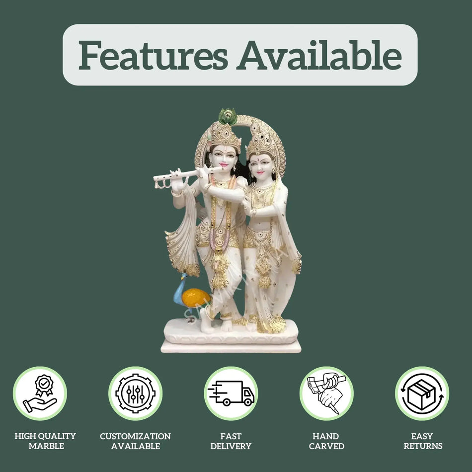 Radha Krishna Marble Idol 1
