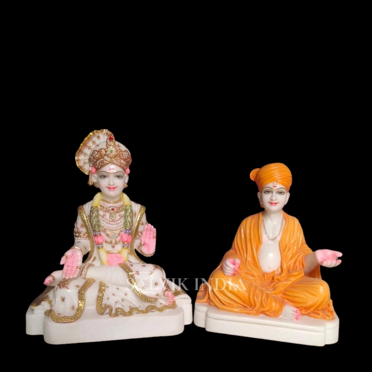 Marble Swami Narayan Murti – Handcrafted Marble Idol for Temple & Home