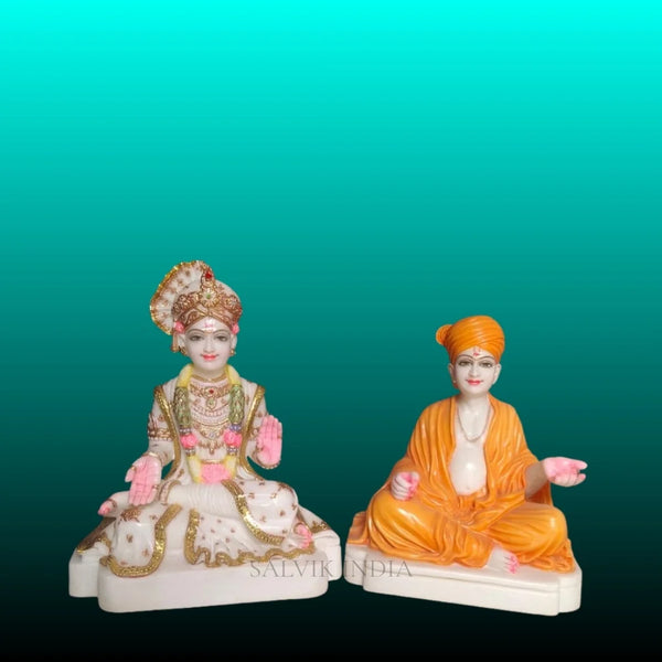 Marble Swami Narayan Murti – Handcrafted Marble Idol for Temple & Home