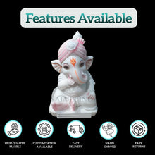 Handcrafted 2 Feet Ganpati Marble Murti in Vietnam Marble