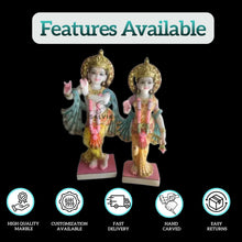 2 feet Radha Krishna Statue Marble - Premium White Marble Murti - Salvik | Marble Murti Manufacturers in India