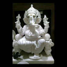 Ganpati White Marble Idol – Handcrafted for Home & Temple