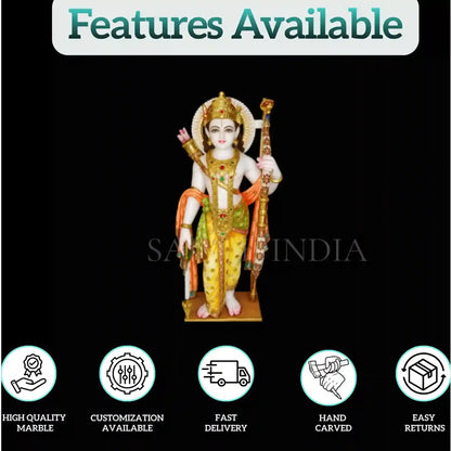 Lord Ram Marble Murti in Premium Makrana Marble