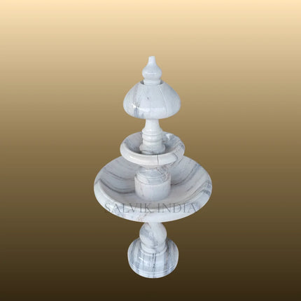 Classic White Marble Basin Fountain 4ft