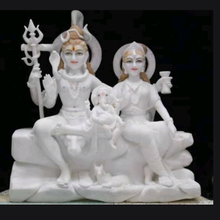 Marble Shiv Parivar Idol – Handcrafted Makrana Marble Shiva Family Murti