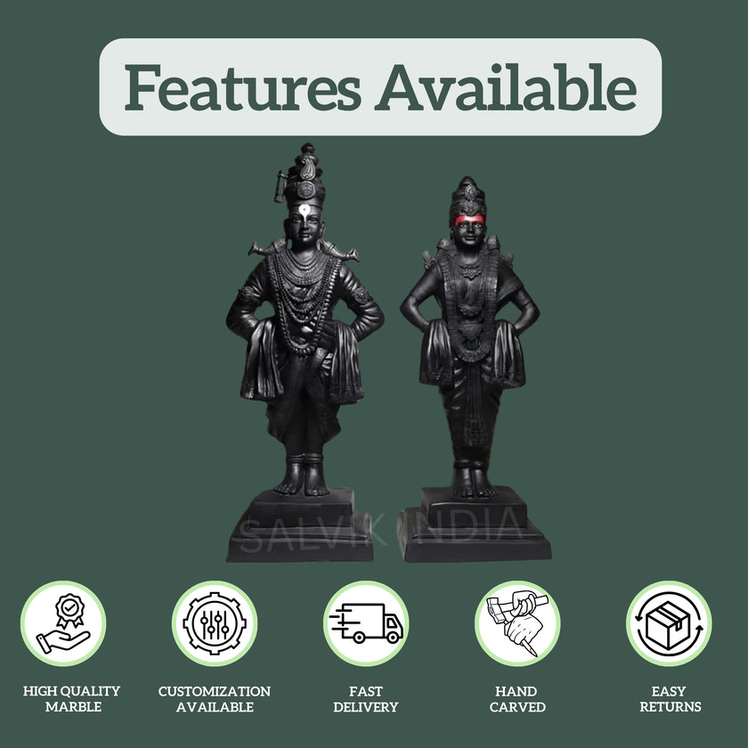 Marble Vitthal Rukmani Statue