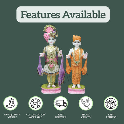 Swaminarayan Marble Statue (18 inch to 36 inch)