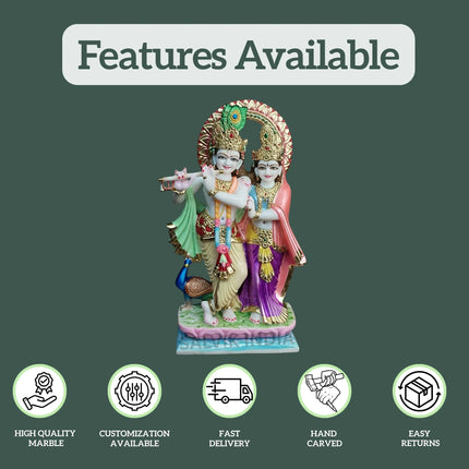 Radhakrishna Marble Murti (18 - 30 Inch)