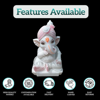2 Feet Ganesh Marble Statue