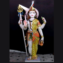 Marble Ardhanarishwar Statue – Symbol of Divine Unity