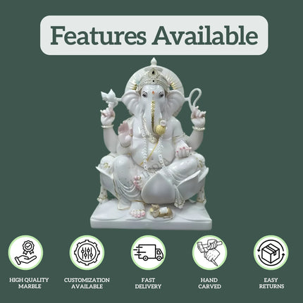Ganpati Marble Idol 1