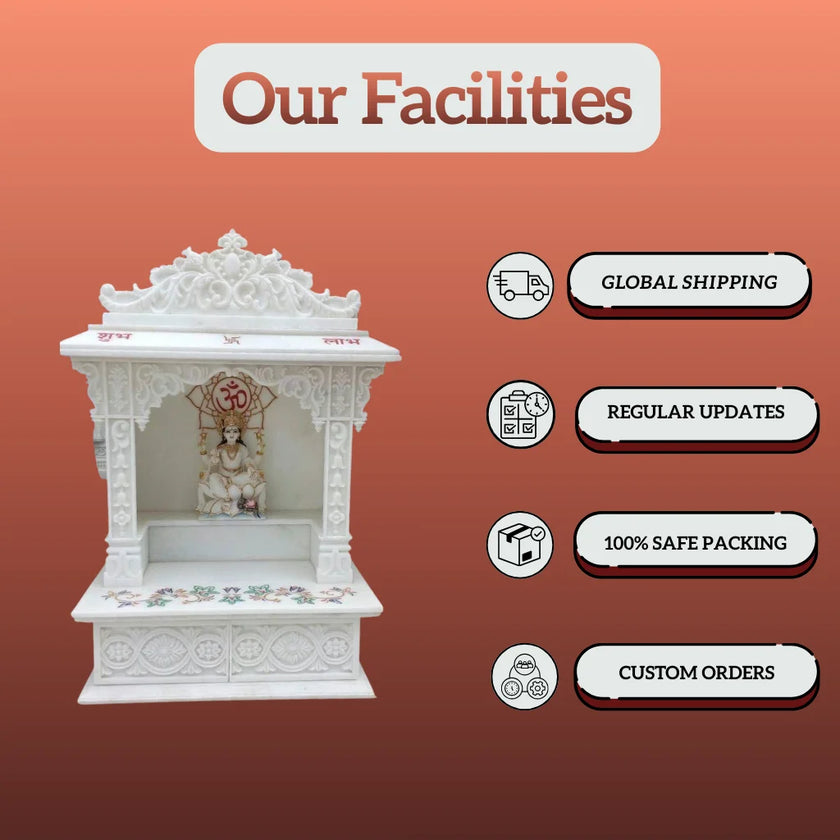 Marble Temple in Makrana Marble for Pooja Room