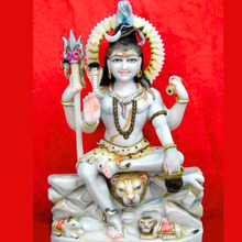 Ashirwad White Marble Lord Shiva Statue for Home Temple
