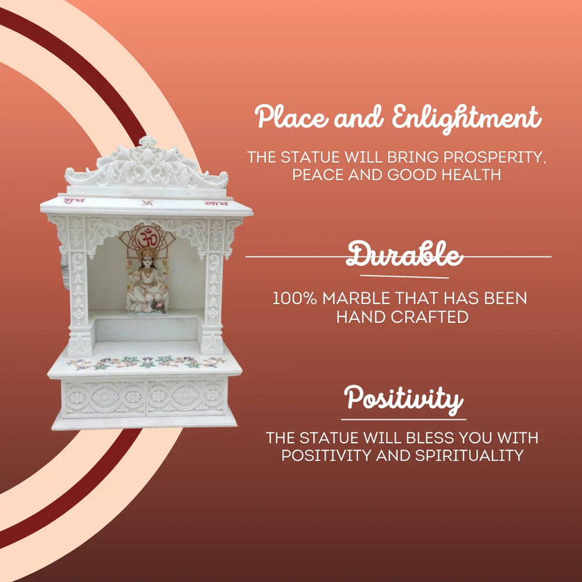 Marble Temple in Makrana Marble for Pooja Room