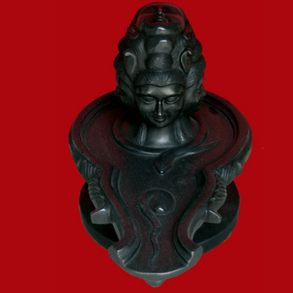 Black Stone Panchmukhi Shivling Statue for Home Temple