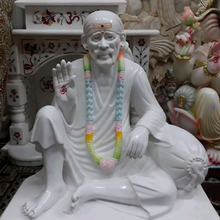 Sai Baba Statue 2 Feet  – Handcrafted White Marble Idol for Home & Temple