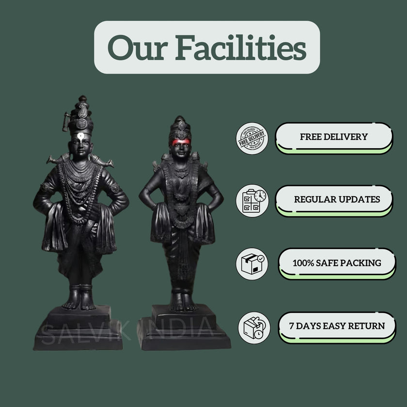 Marble Vitthal Rukmani Statue