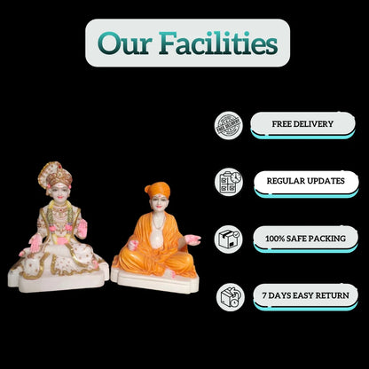 Marble Swami Narayan Murti – Handcrafted Marble Idol for Temple & Home