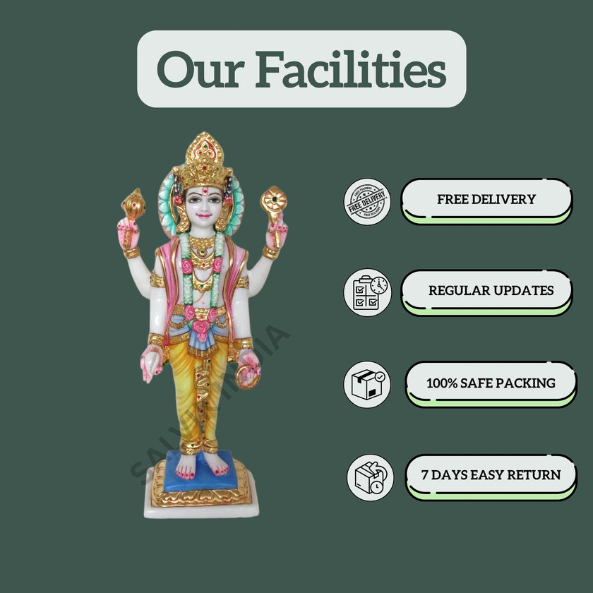 Chaturbhuj Marble Statue