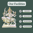 Durga Mata Marble Murti - Handicraft Maa Durga Idol for Home & Temple