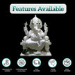 Ganpati White Marble Idol – Handcrafted for Home & Temple