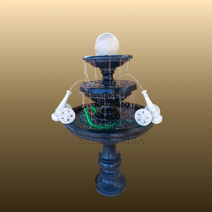 White Marble Bowl Fountain 4ft