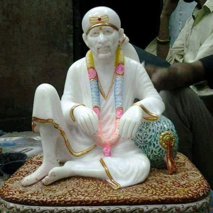 Marble Sai Baba Statue Online – Handcrafted Marble Idol for Home & Temple