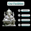Ganpati White Marble Idol – Handcrafted for Home & Temple