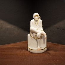 Sai Baba Marble Statue – Handcrafted White Marble Idol