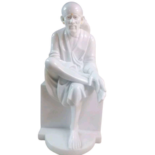 Sai Baba Marble Murti – Handcrafted White Marble Idol for Home & Temple