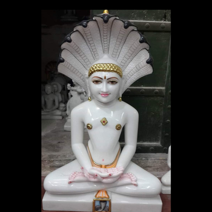 Parshwanath Marble Statue - Salvik India