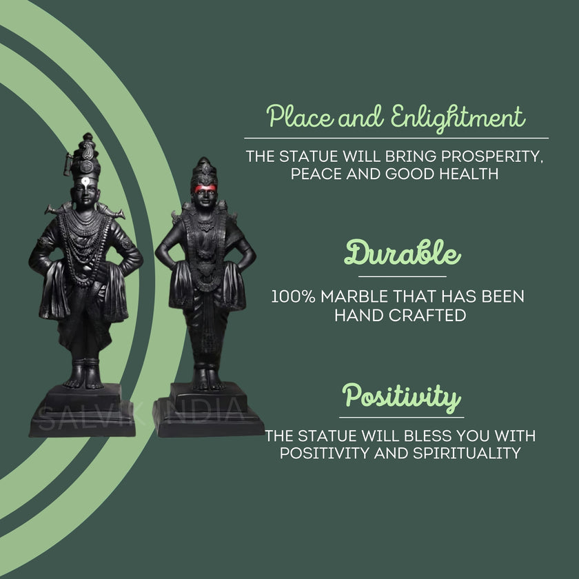 Marble Vitthal Rukmani Statue