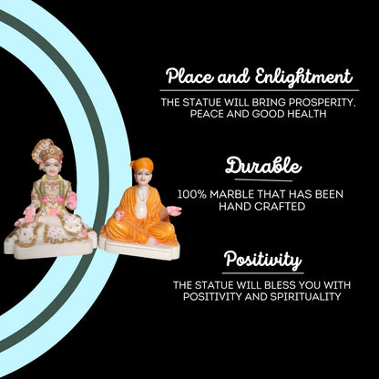 Marble Swami Narayan Murti – Handcrafted Marble Idol for Temple & Home