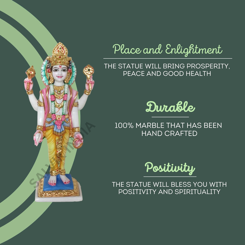 Chaturbhuj Marble Statue