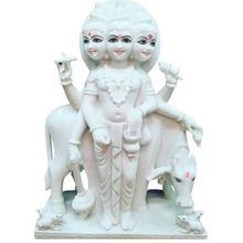 White Marble Datta Statue for Home Temple