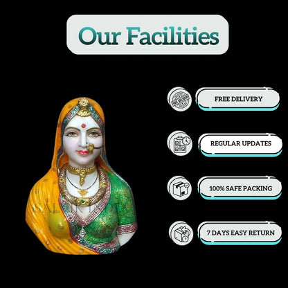 Bani Thani Marble Murti – 12-Inch Handcrafted Masterpiece