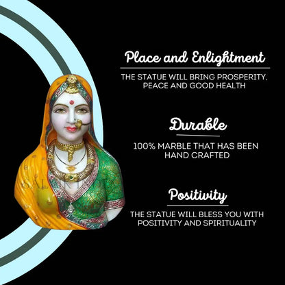 Bani Thani Marble Murti – 12-Inch Handcrafted Masterpiece