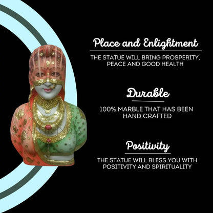 Handcrafted Marble Bani Thani Statue – Royal Rajasthani Masterpiece