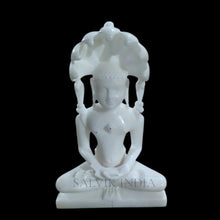 Pure White Marble Parshwanath Idol