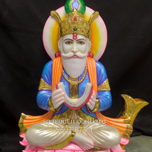 Jhulelal Marble Murti for Home Temple in White Marble