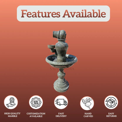 Modern Marble Water Fountain 4ft – Elegant Outdoor & Indoor Water Feature