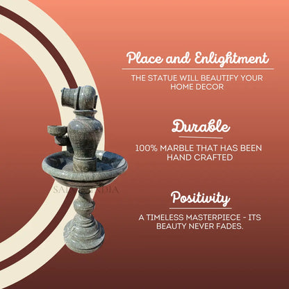 Modern Marble Water Fountain 4ft – Elegant Outdoor & Indoor Water Feature
