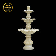 Hand Carved White Marble Courtyard Fountain 6ft