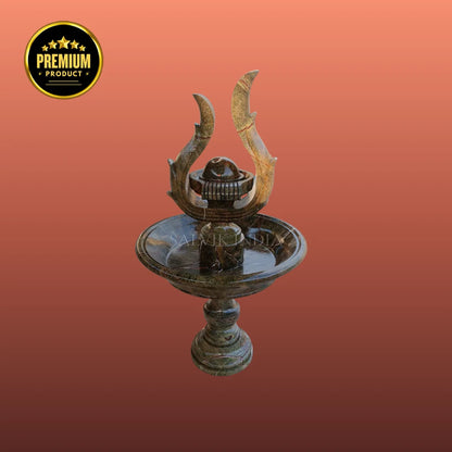 White Marble Carved Peacock Fountain 5ft - Salvik India