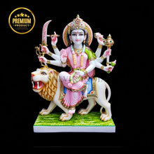Sherawali Mata Murti Marble – Handcrafted Lion Riding Idol
