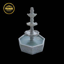 Hand-Carved Garden Marble 2-Tier Fountain – 5ft Luxury Outdoor Water Feature