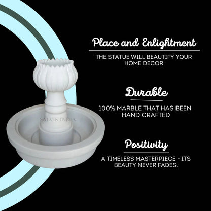 Garden Marble Lotus Water Fountain 6ft - Salvik India